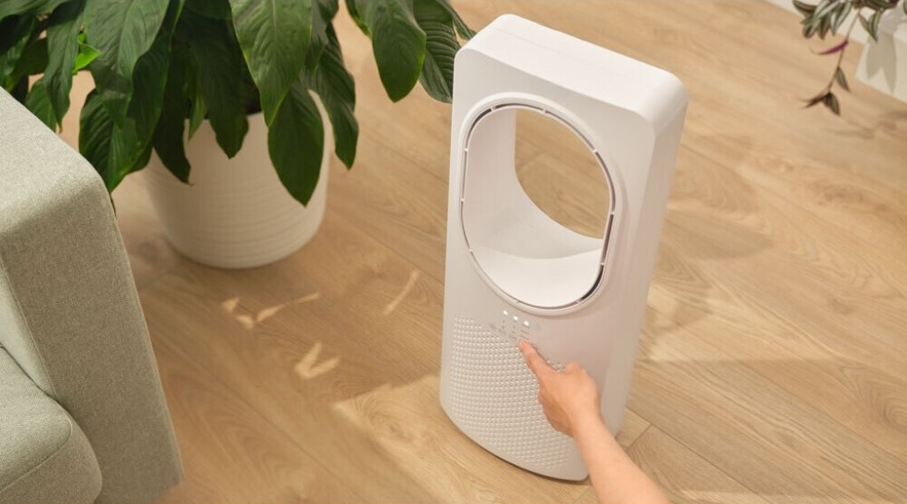 Bezlopatkový stojanový ventilátor s diaľkovým ovládačom Hausmeister HM 8607 5 (1)